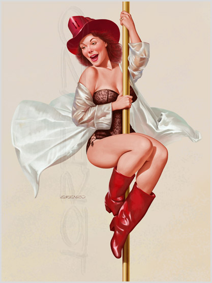 Lorenzo artworks, pin-up art